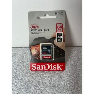 SanDisk‎ Ultra 64GB SDXC UHS-I Memory Card 48MB/s Class 10 SDSDUNB-064G NEW
